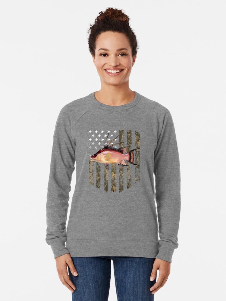 Camo American Flag Fishing 4th Of July Loose Fit Sweatshirt - Image 3