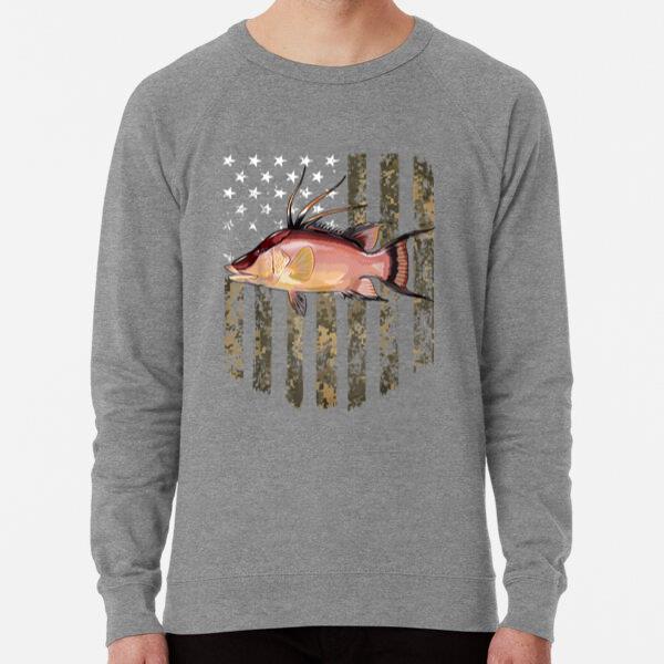 Camo American Flag Fishing 4th Of July Loose Fit Sweatshirt