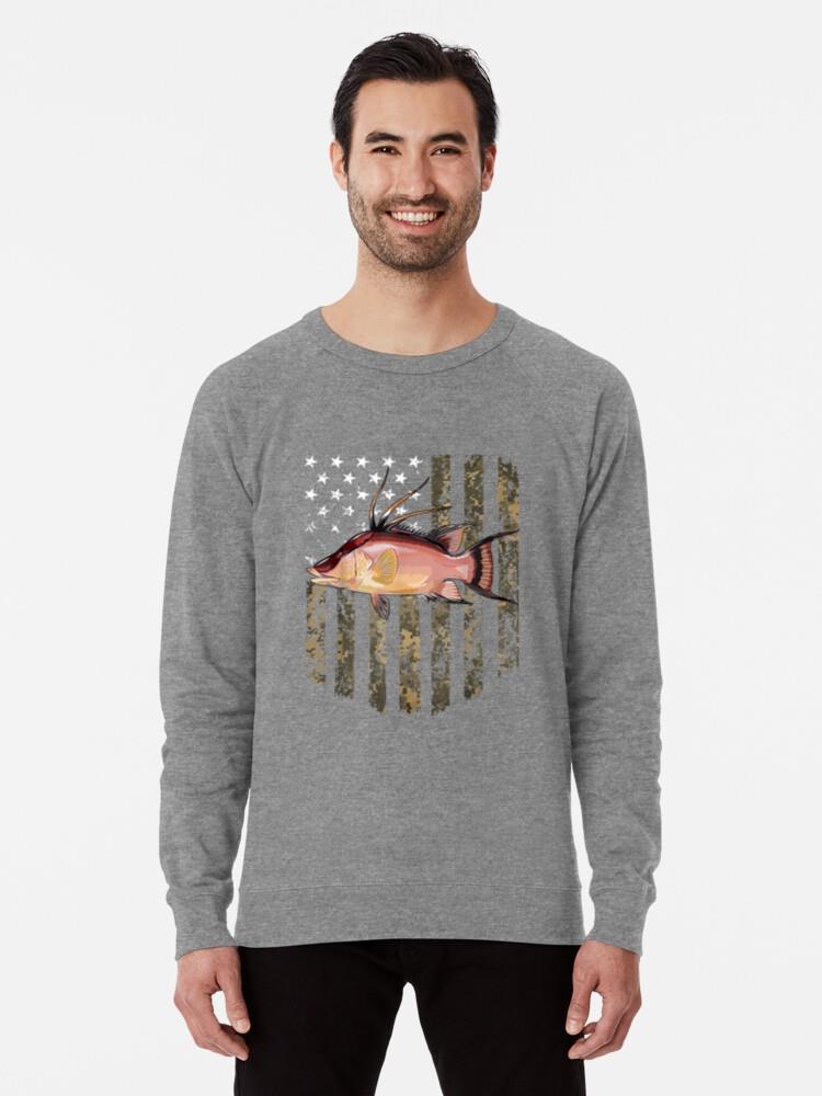 Camo American Flag Fishing 4th Of July Loose Fit Sweatshirt - Image 2