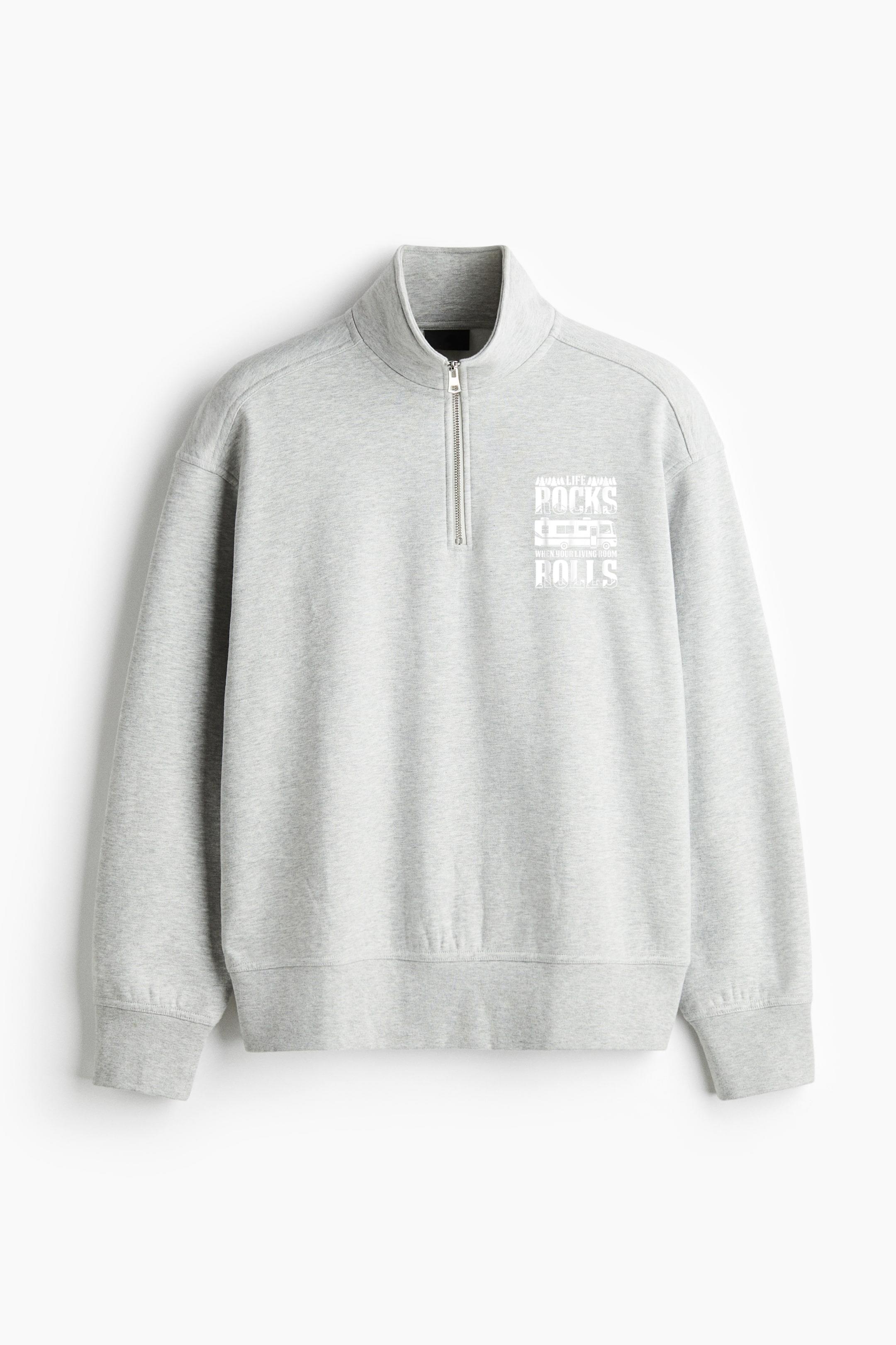 Camping Life Rocks When Living Room Rolls Loose-Fit Sweatshirt Collar Jacket - Image 3