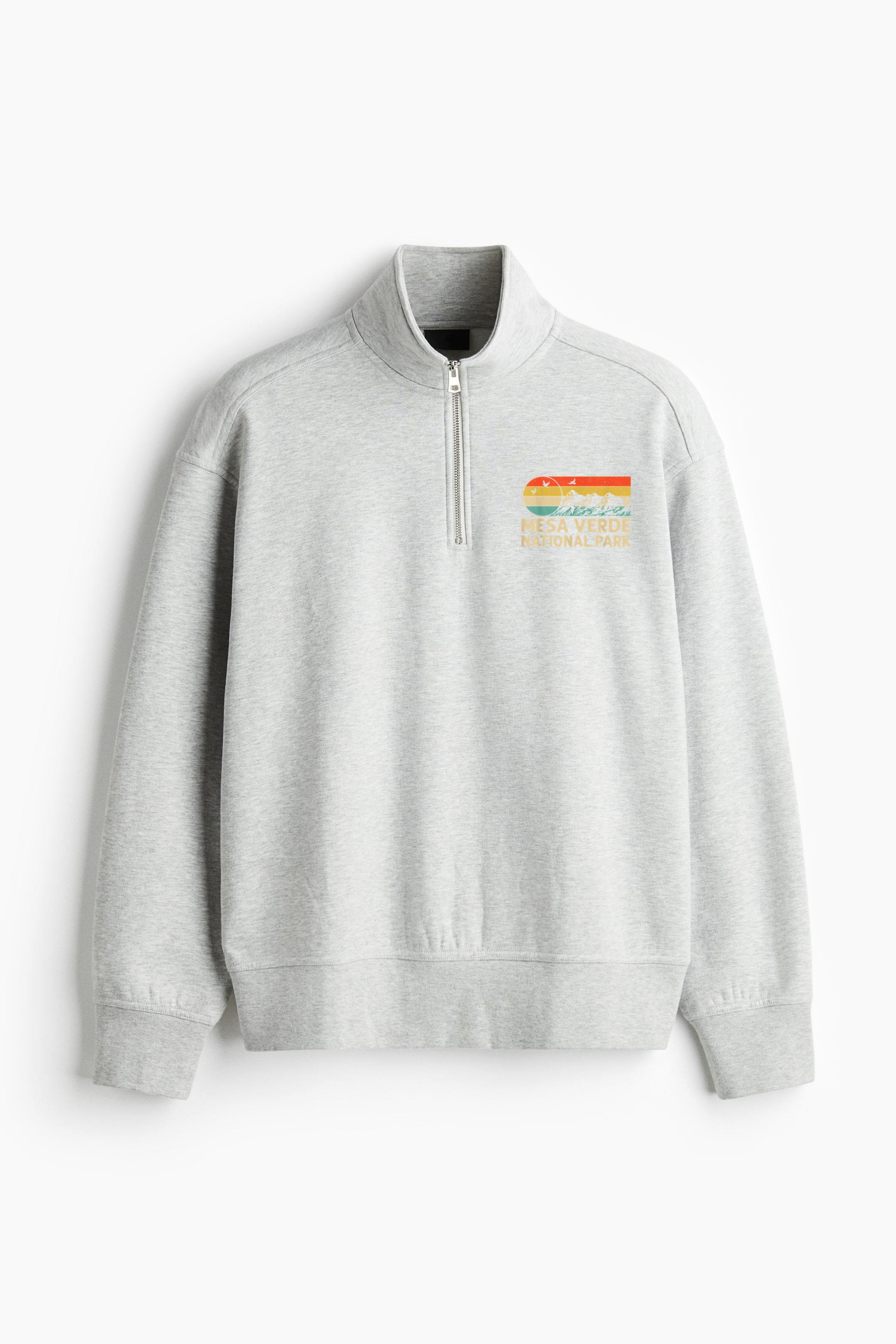 Camping Retro Mesa Verde National Park Loose-Fit Sweatshirt Collar Jacket - Image 3