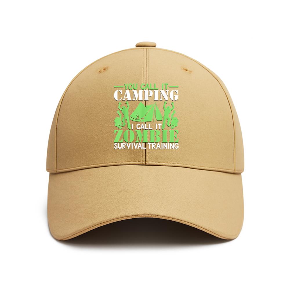 Camping Zombie Survival Baseball Cap
