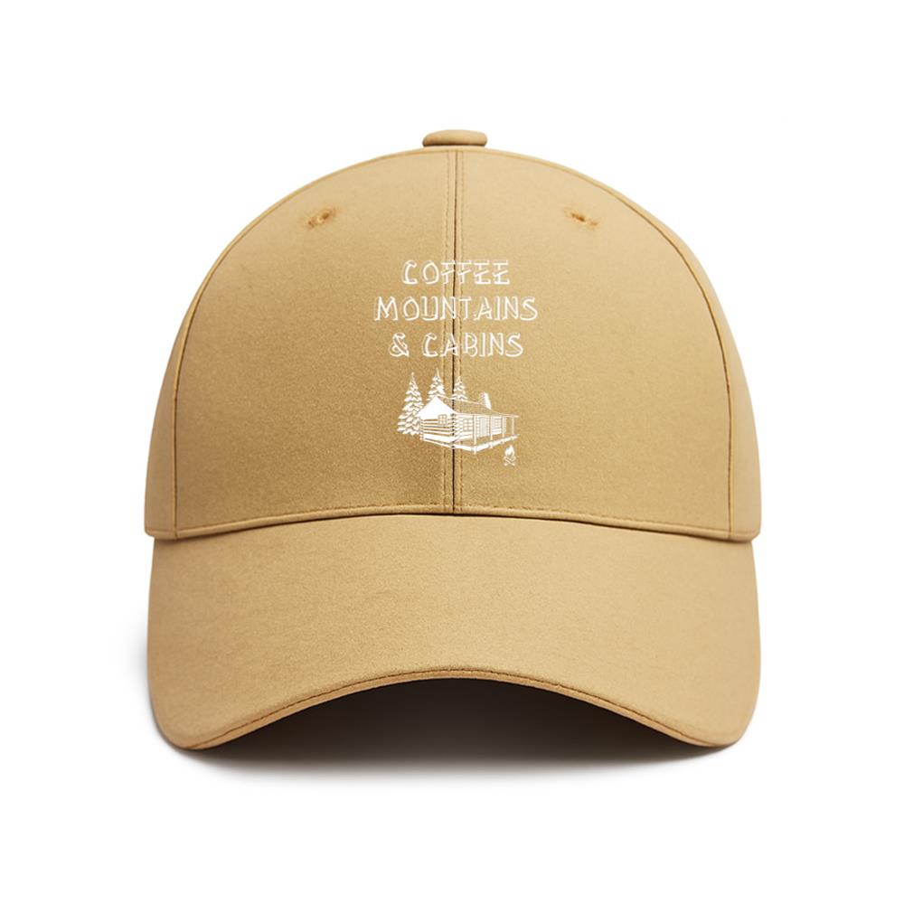 Coffee Mountains And Cabins Camping Baseball Cap