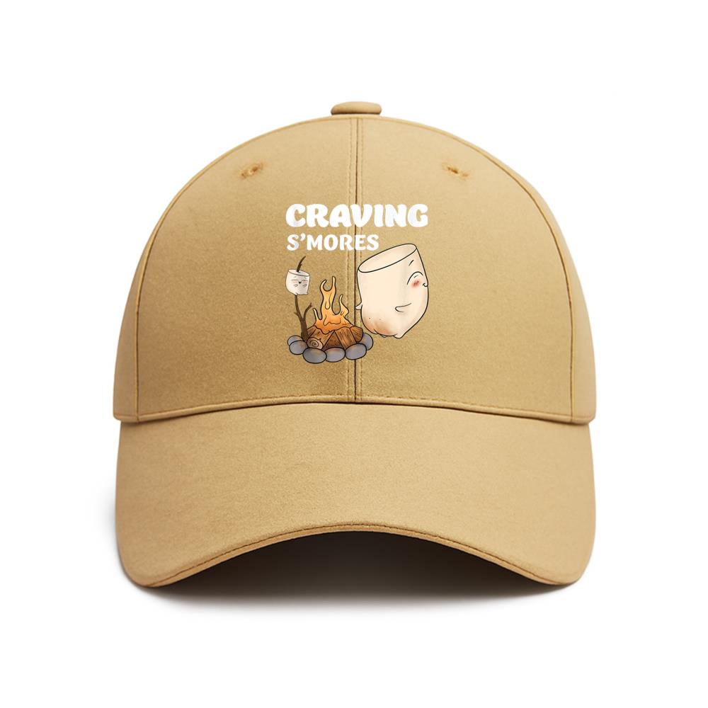 Smores Marshmallow Camping Baseball Cap