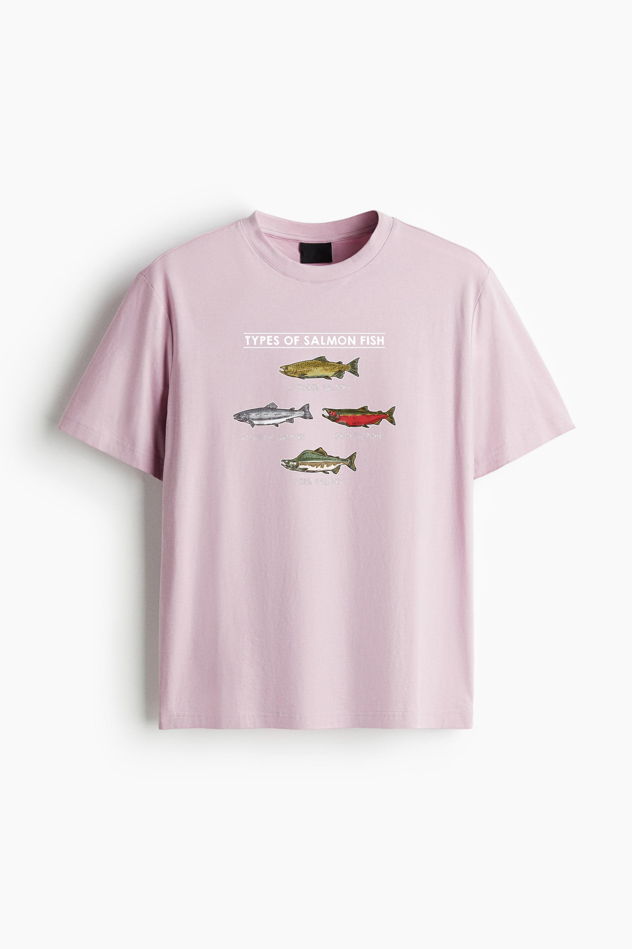 Types Of Salmon Fish Fishing Classic Regular Fit T-Shirt