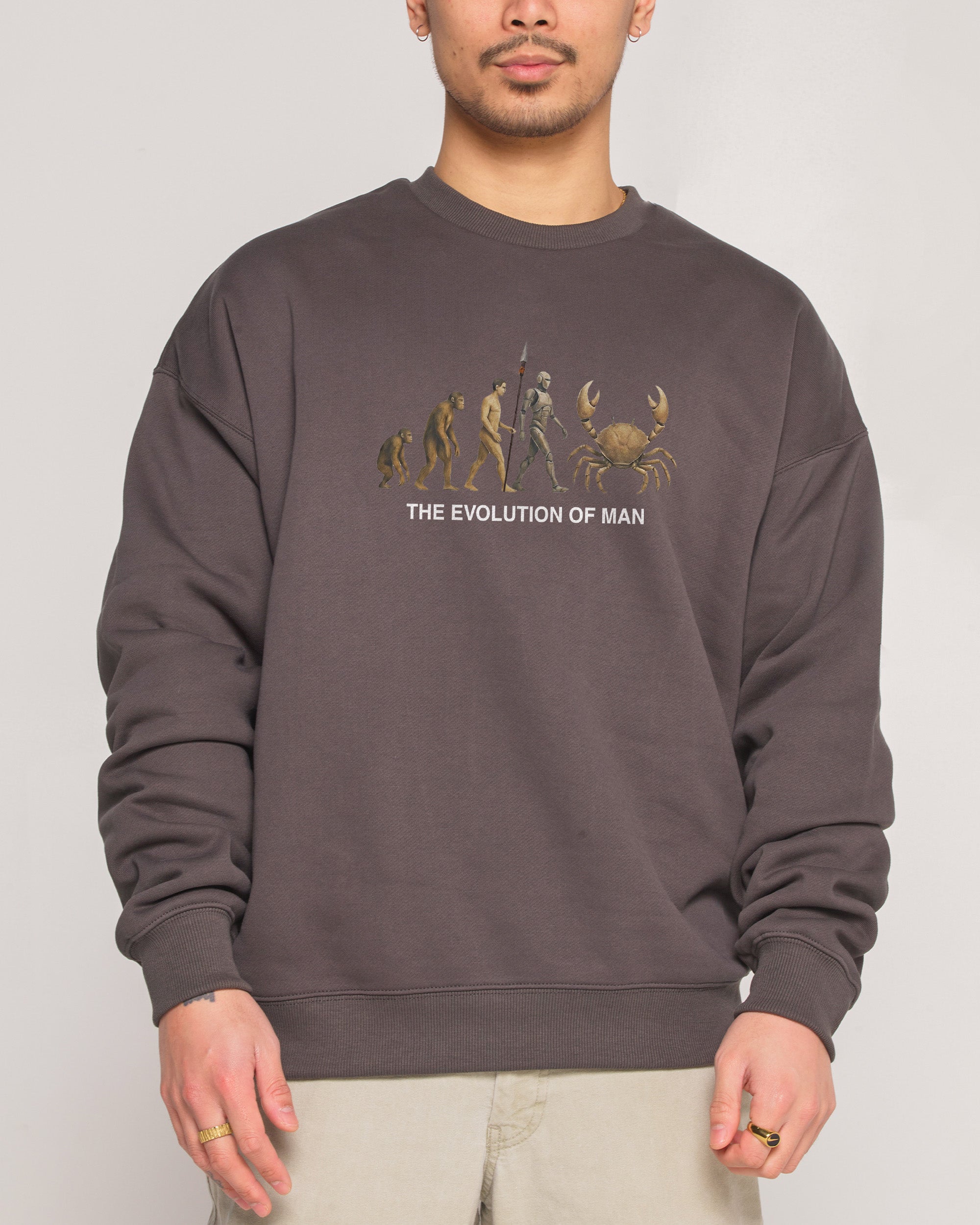 Evolution of Man Unisex Graphic Sweatshirt - Premium 340gsm Cotton-Poly Blend