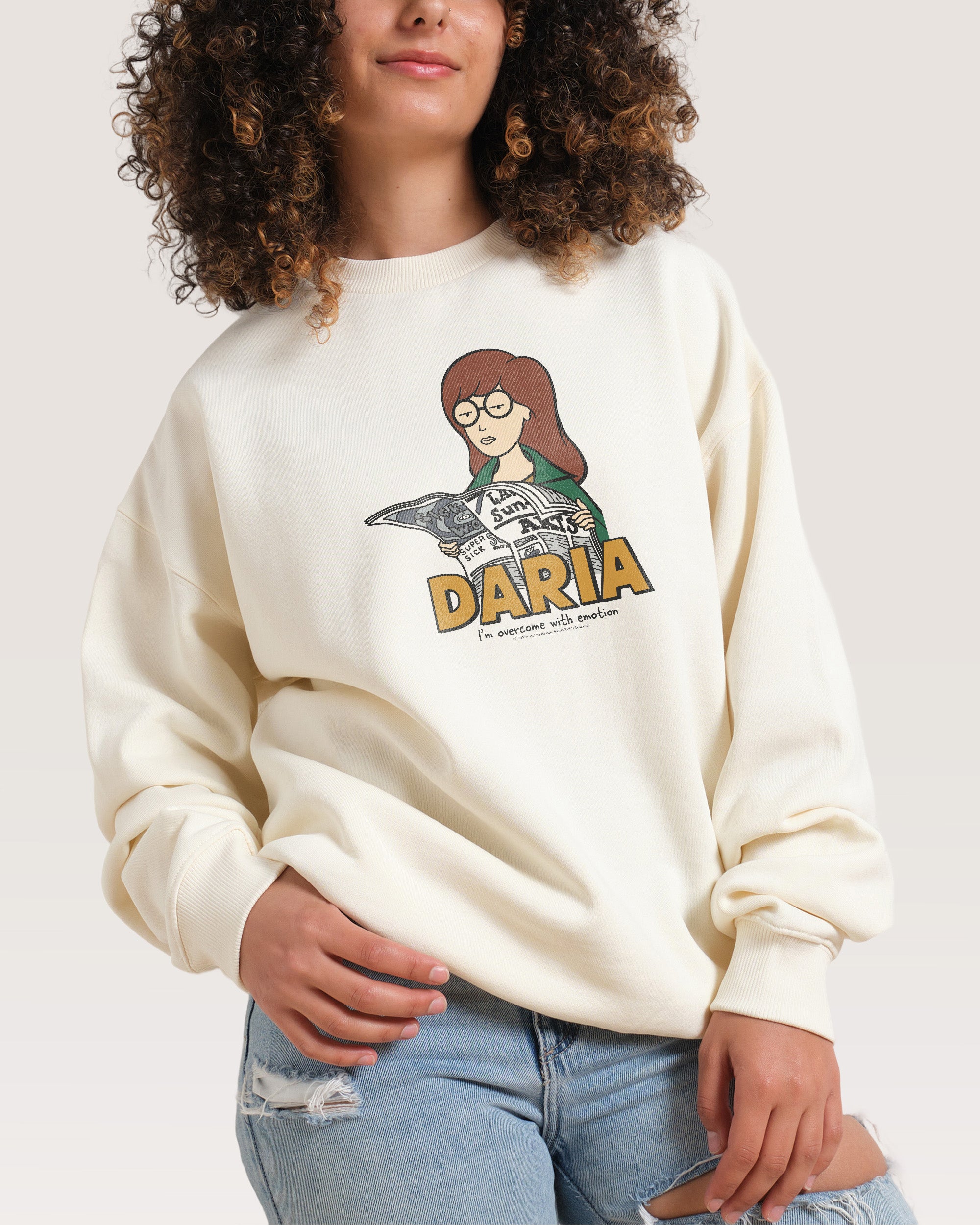 I'm Overcome with Emotion Daria Collab Unisex Sweatshirt - 340gsm Cotton-Poly Blend