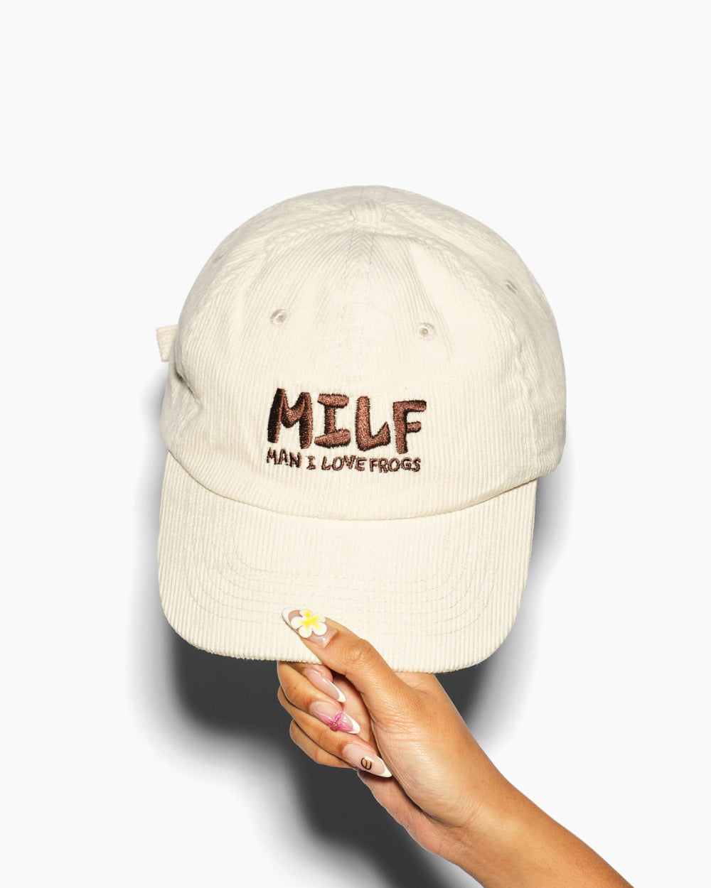 Man I Love Frogs Embroidered Cotton Adjustable Unisex Hat by Threadheads