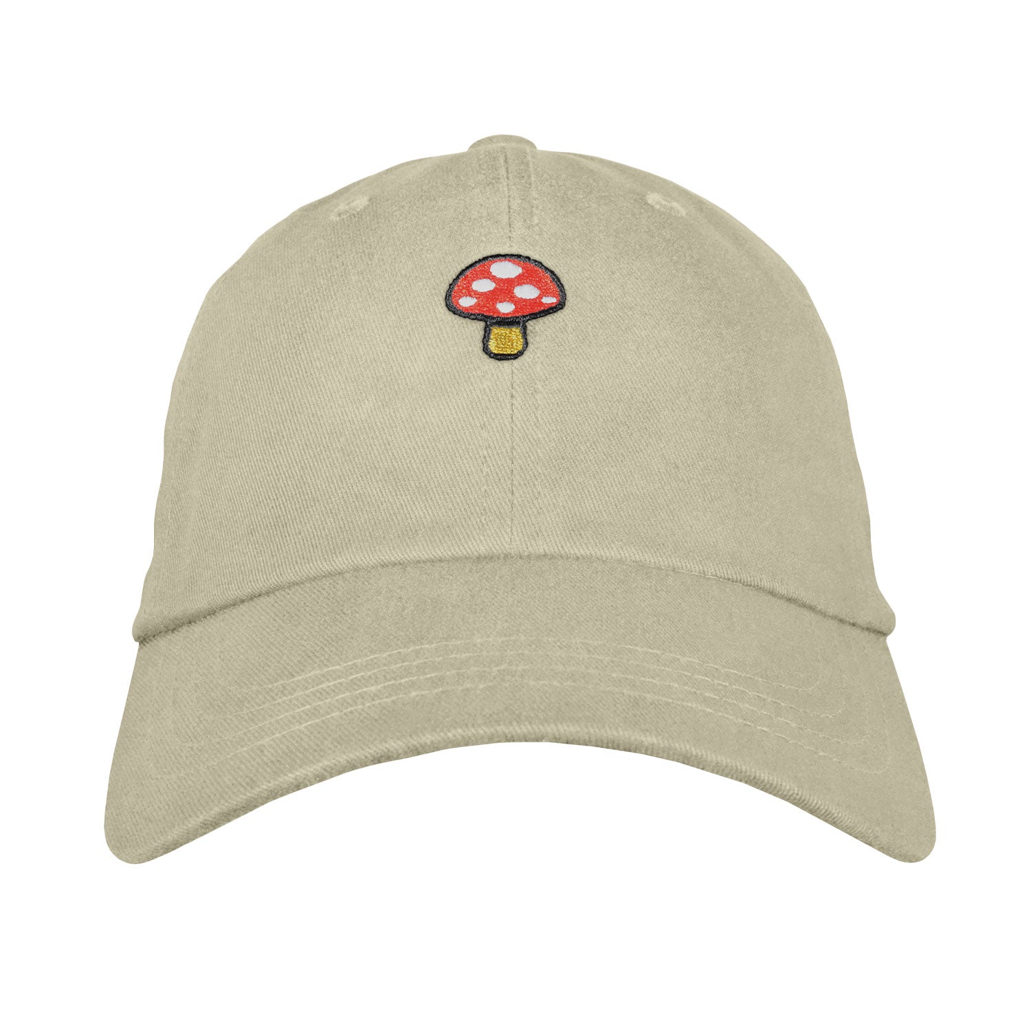 Mushroom Dad Hat - Embroidered 100% Cotton Unstructured Adjustable USA Made