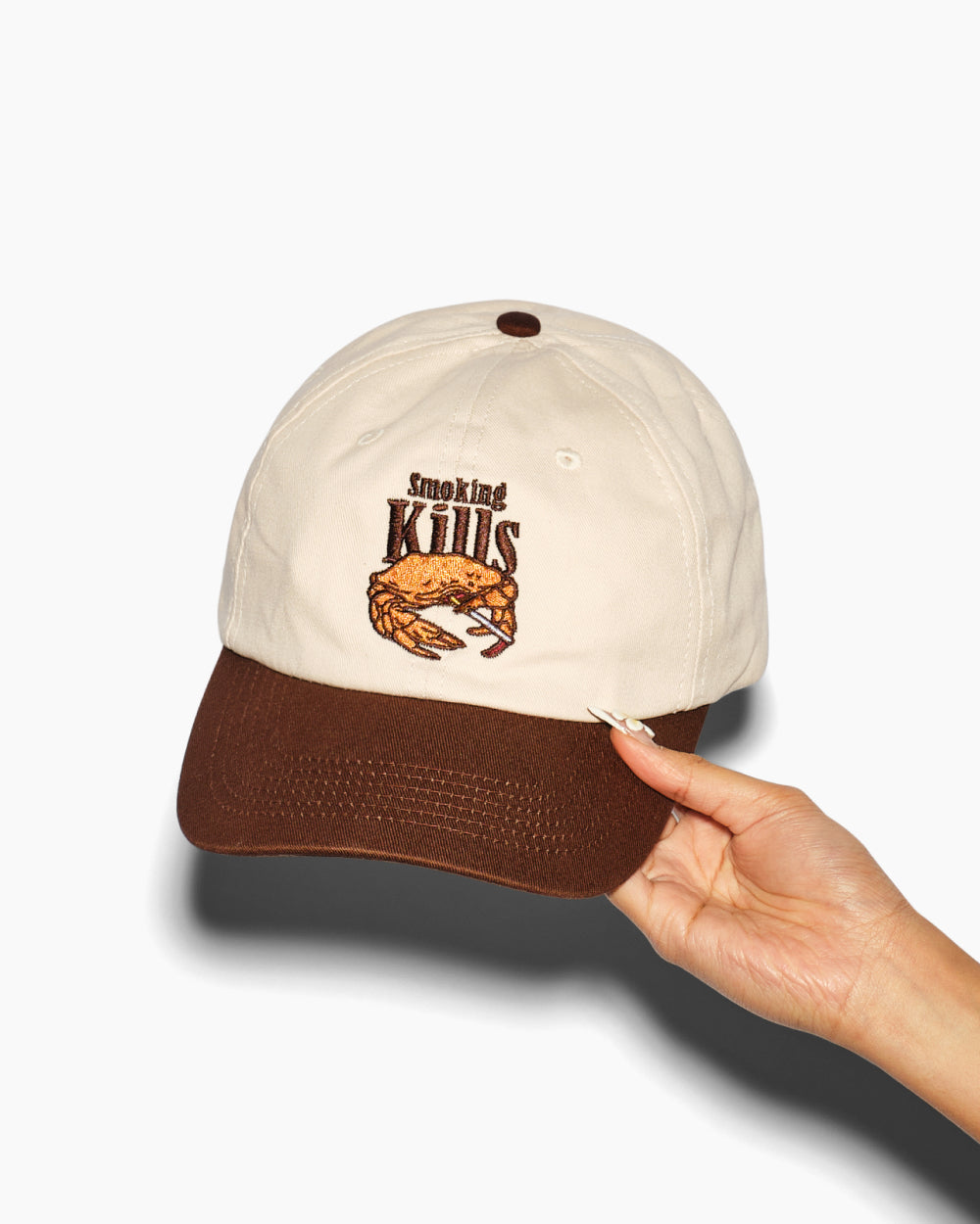 Smoking Kills Embroidered Cotton Adjustable Unisex Hat by Threadheads